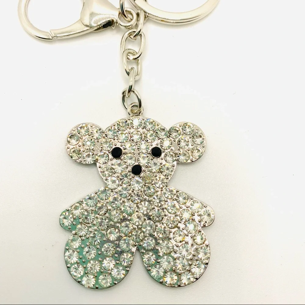 Keychain Purse Charm Teddy Bear Crystal